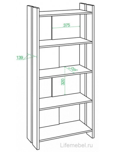 Стеллаж 152 см нельсон