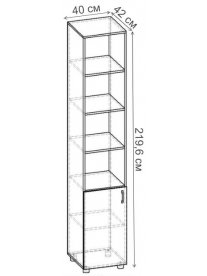 Стеллаж 400 СТ.032.400-01 клён
