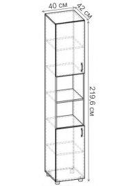 Стеллаж 400 СТ.033.400-01 клён