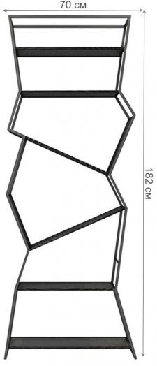 Стеллаж Akur Loft Houston металлокаркас черный