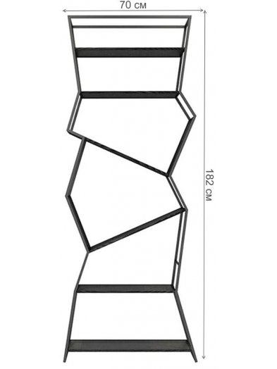 Стеллаж Akur Loft Houston металлокаркас черный