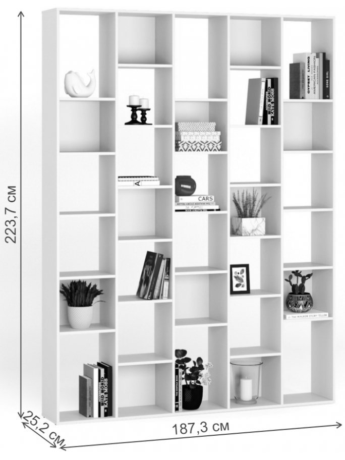 Стеллаж Алстар-15 белый