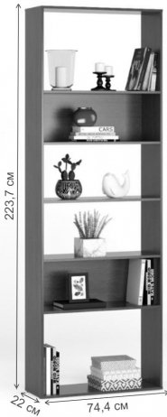 Стеллаж Алстар-1 дуб молочный