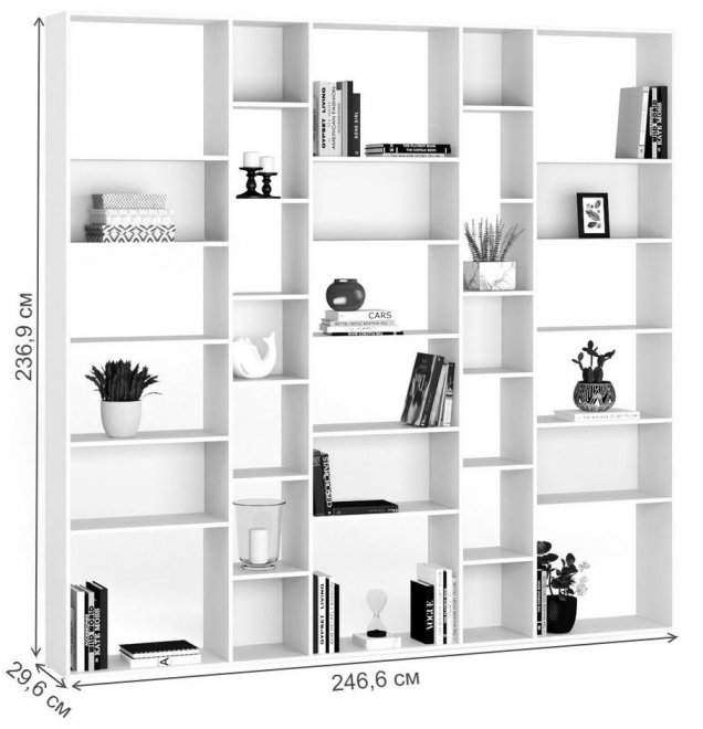 Стеллаж Алстар-28 дуб молочный