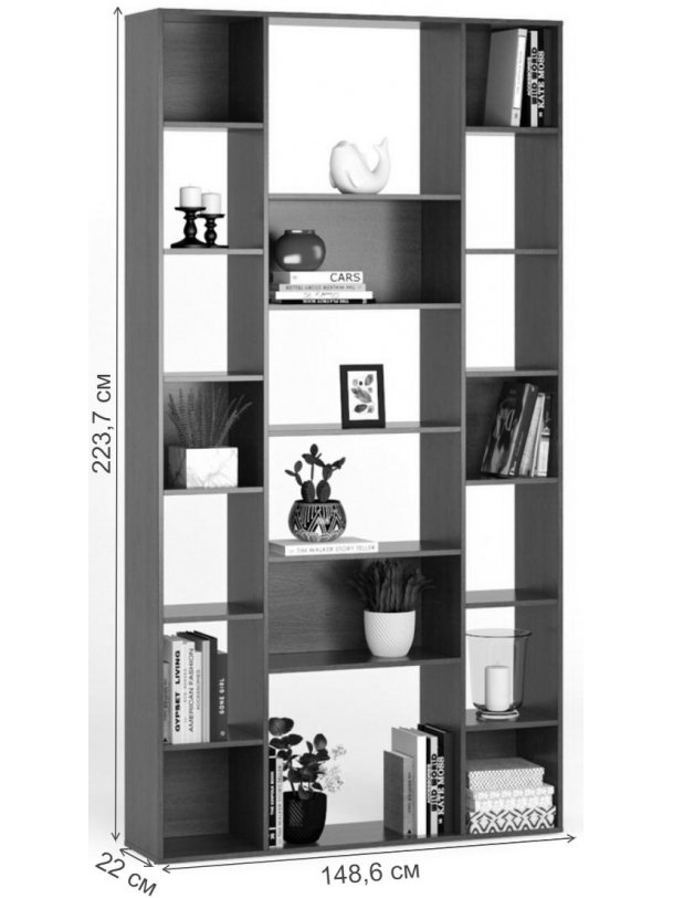 Стеллаж Алстар-3 МХ черный