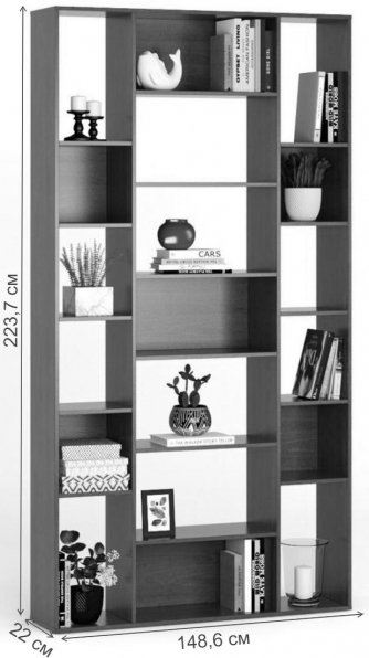 Стеллаж Алстар-3 ясень светлый