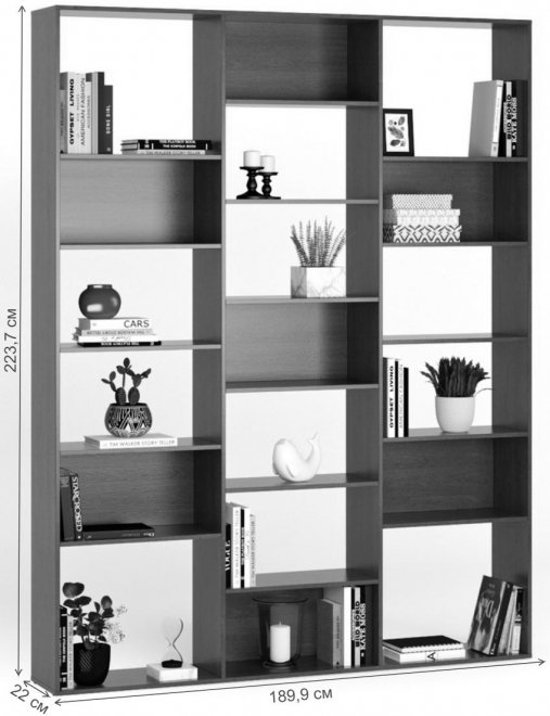 Стеллаж Алстар-6 дуб сонома