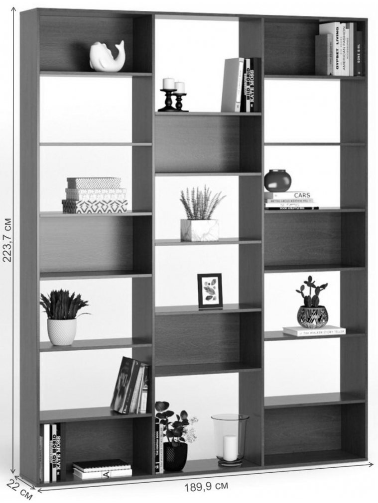 Стеллаж Алстар-6 МХ черный