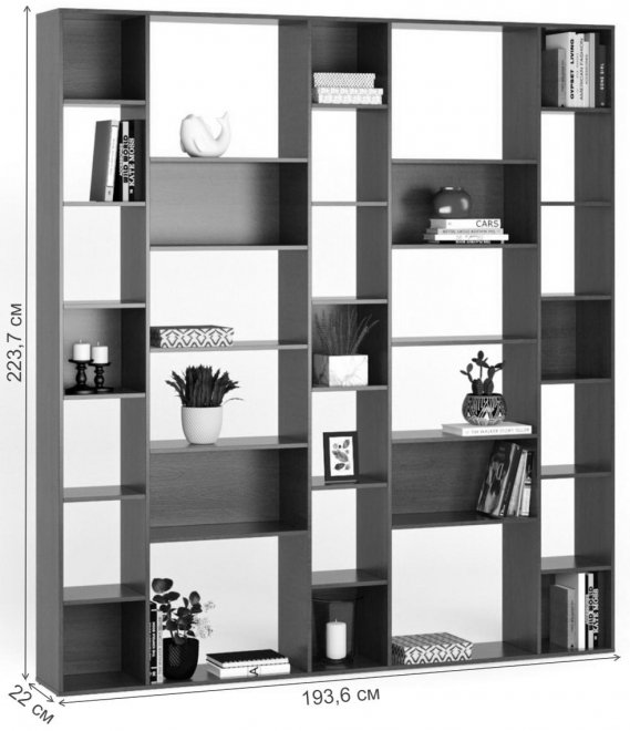 Стеллаж Алстар-7 МХ вишня