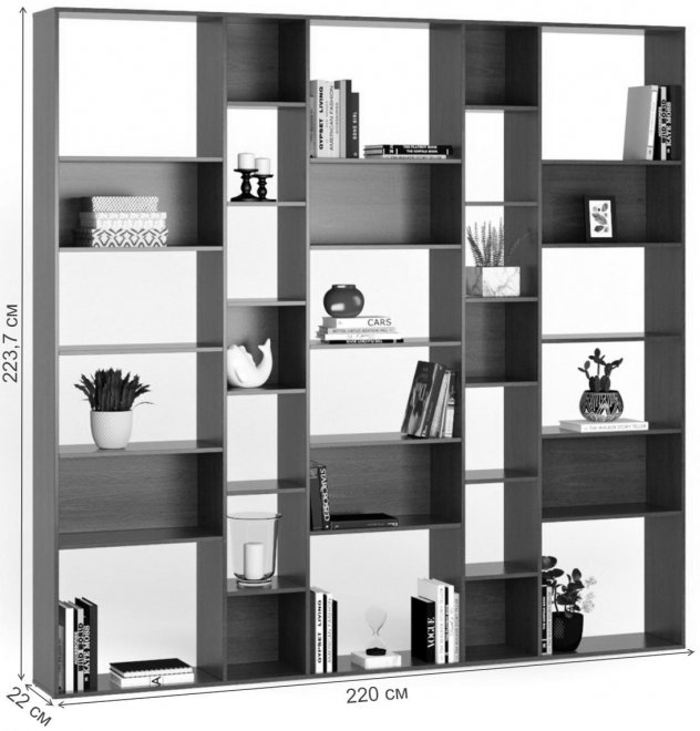 Стеллаж Алстар-8 черный