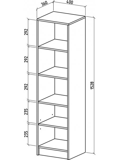 Стеллаж Бостон-1 итальянский орех