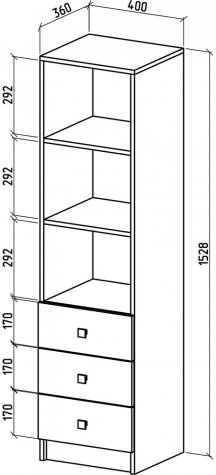 Стеллаж Бостон-2 дуб золотистый
