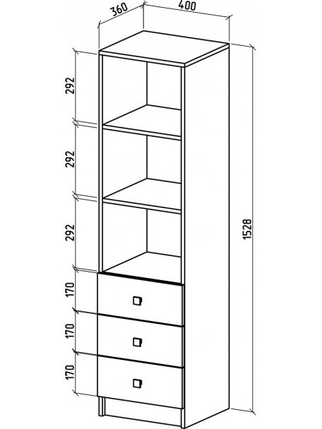 Стеллаж Бостон-2 итальянский орех