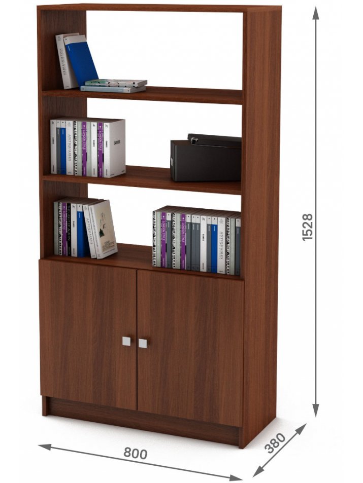 Стеллаж Бостон-3 итальянский орех