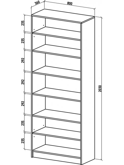 Стеллаж Бостон-7 итальянский орех