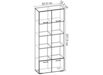 Стеллаж Бриз-2.02 СТ.062.808-01