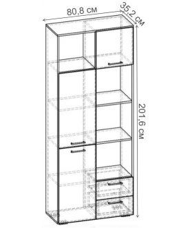 Стеллаж Бриз-2.05 СТ.065.808-01