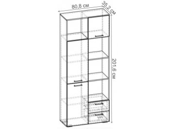 Стеллаж Бриз-2.05 СТ.065.808-01