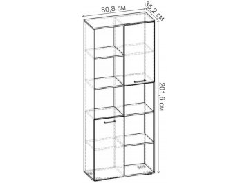 Стеллаж Бриз-2.08 СТ.068.808-01