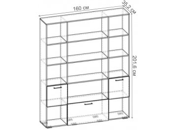 Стеллаж Бриз-6.05 СТ.115.1600-01