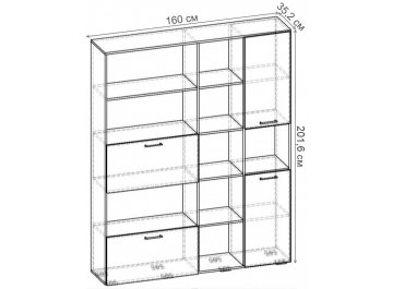 Стеллаж Бриз-7.04 СТ.124.1600-01