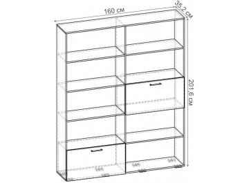 Стеллаж Бриз-8.02 СТ.132.1600-01