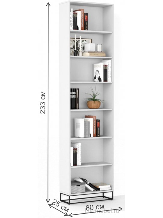 Стеллаж City завершающий белый