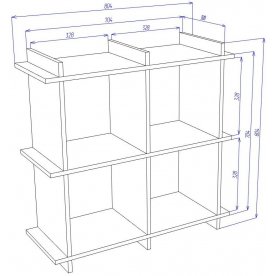 Стеллаж Cross СЛ2х2 БЕ