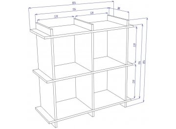 Стеллаж Cross СЛ2х2 Ш-Ч