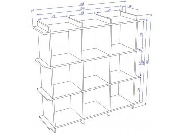 Стеллаж Cross СЛ3х3 Н
