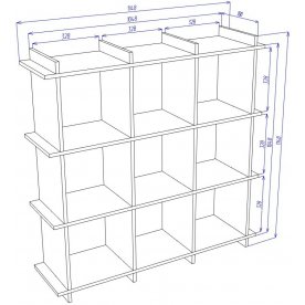 Стеллаж Cross СЛ3х3 В