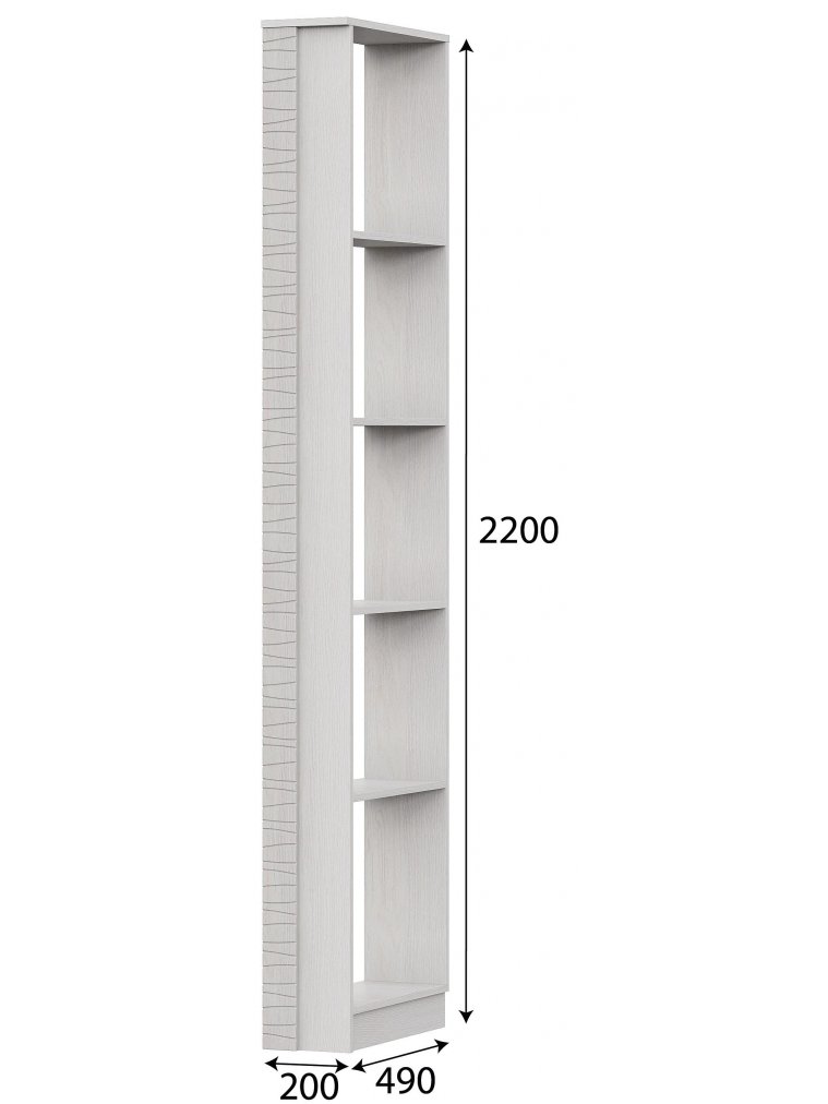 Стеллаж Дельта ясень анкор светлый / сандал светлый