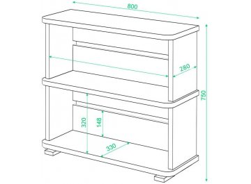 Стеллаж Домино СБ-25/2 КШ-Ч
