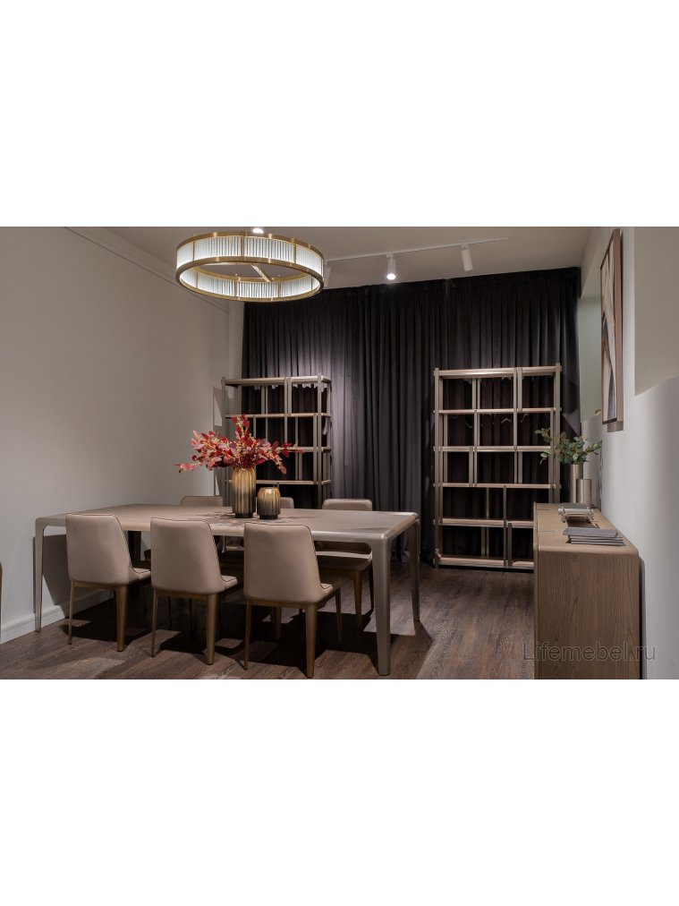 Стеллаж Дуку 200 светлый дуб / хром