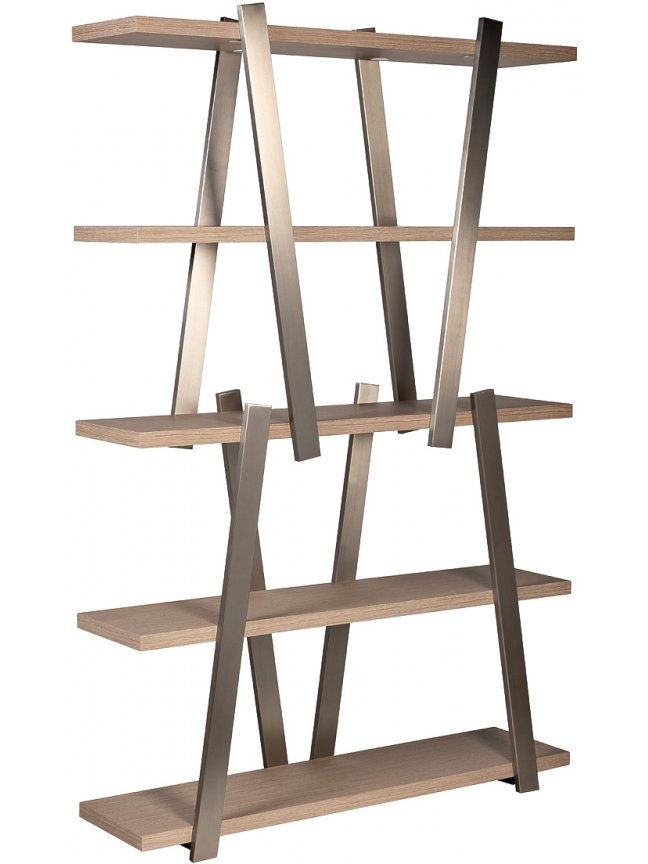 Стеллаж Дуку светлый дуб / хром