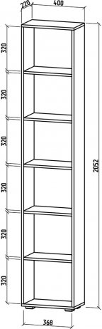 Стеллаж Эльбрус-1 дуб апрель тёмный
