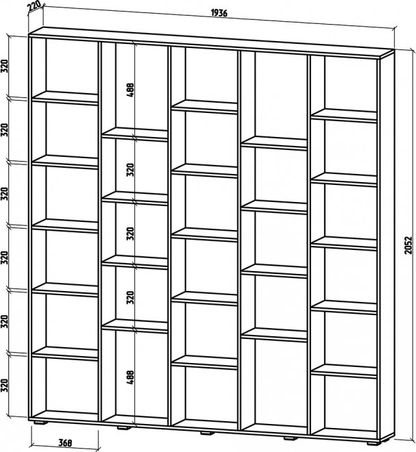 Стеллаж Эльбрус-5 белый