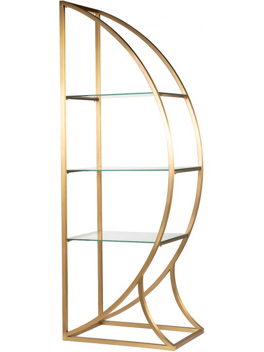 Стеллаж Эльц прозрачный / золото