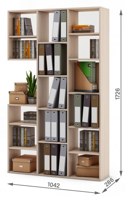 Стеллаж Феликс-1 дуб молочный