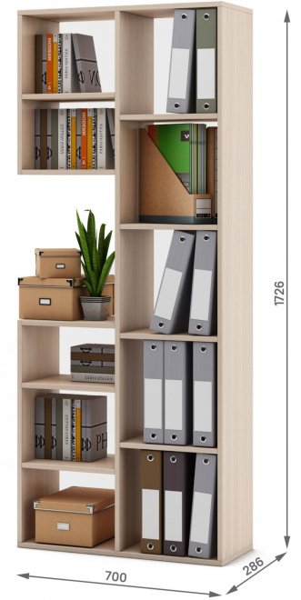 Стеллаж Феликс-2 дуб молочный