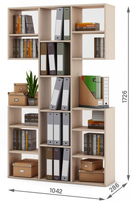 Стеллаж Феликс-3 дуб молочный