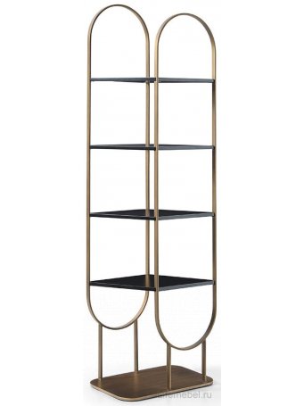 Стеллаж Гаррет матовая бронза / черный