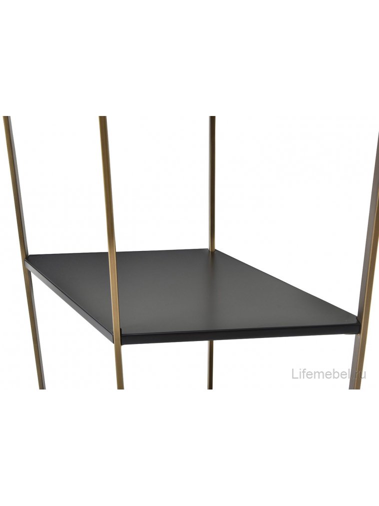 Стеллаж Гаррет матовая бронза / черный