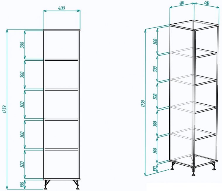 Стеллаж МегаKraft 5 дезира светлая
