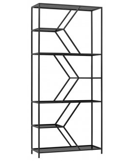 Стеллаж Лагунд мини тонированное стекло / черный