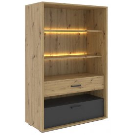 Стеллаж Лердти СТ-1 артизан / черный / серый