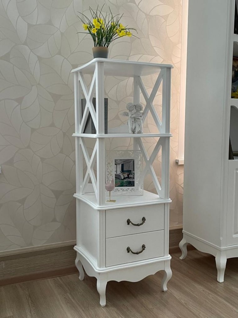 Стеллаж Малонн Ави белый 2 полки