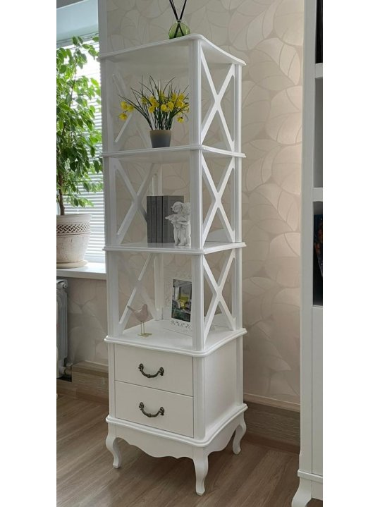 Стеллаж Малонн Ави белый 3 полки