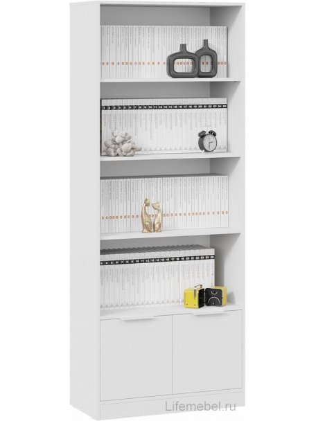 Стеллаж Марли белый комбинированный