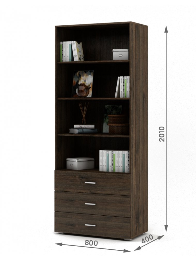 Стеллаж Мартин-4 дуб апрель темный